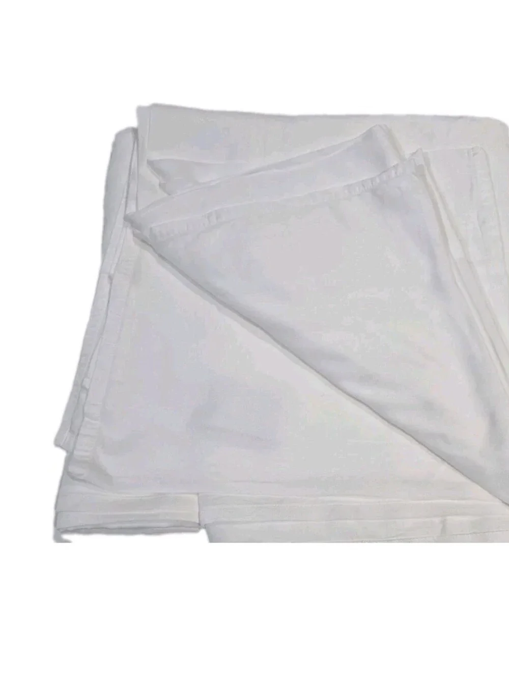MALOUF WOVEN Flat Sheet King Rayon Bamboo In White. NWOT